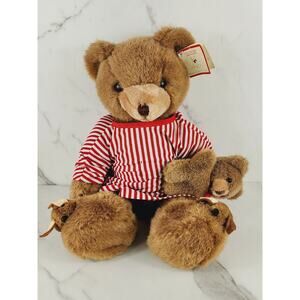 Schmid Teddy Bear w/ Slippers & Night Shirt Large 18" Korea 1984 NO TESTED Vtg